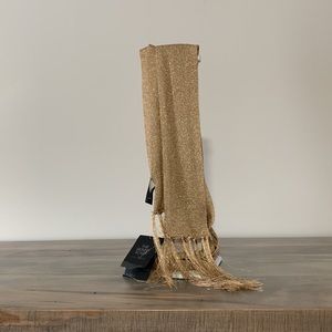 NWT - Lane Bryant Women’s Skinny Gold Glitter Scarf
